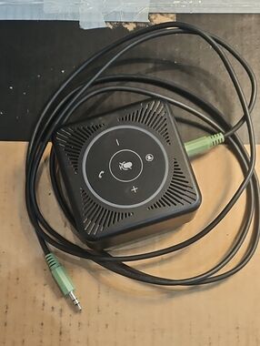 USB Conference Speakerphone with Mic Controls - Black